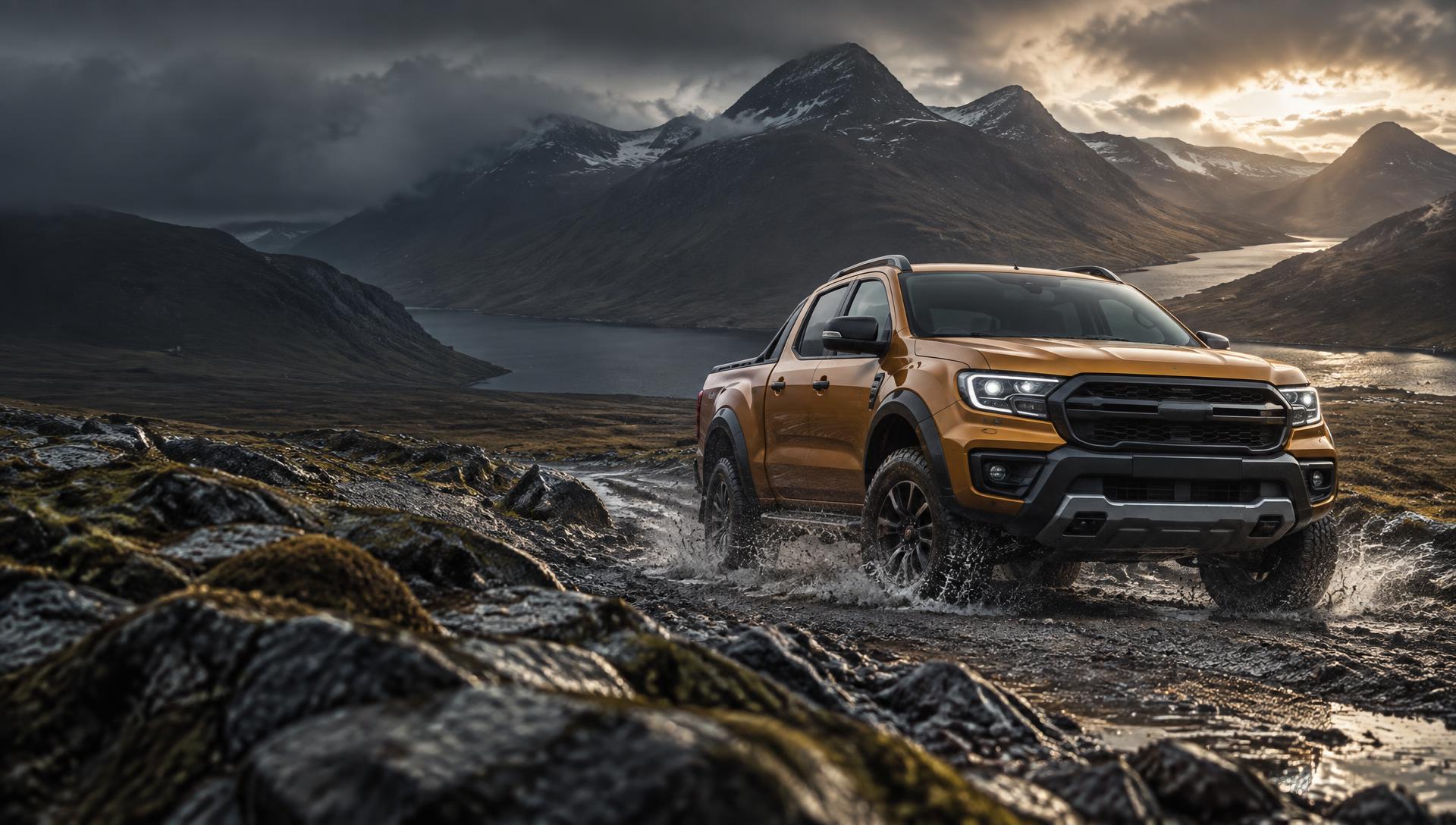 4x4 crossing a Highland track